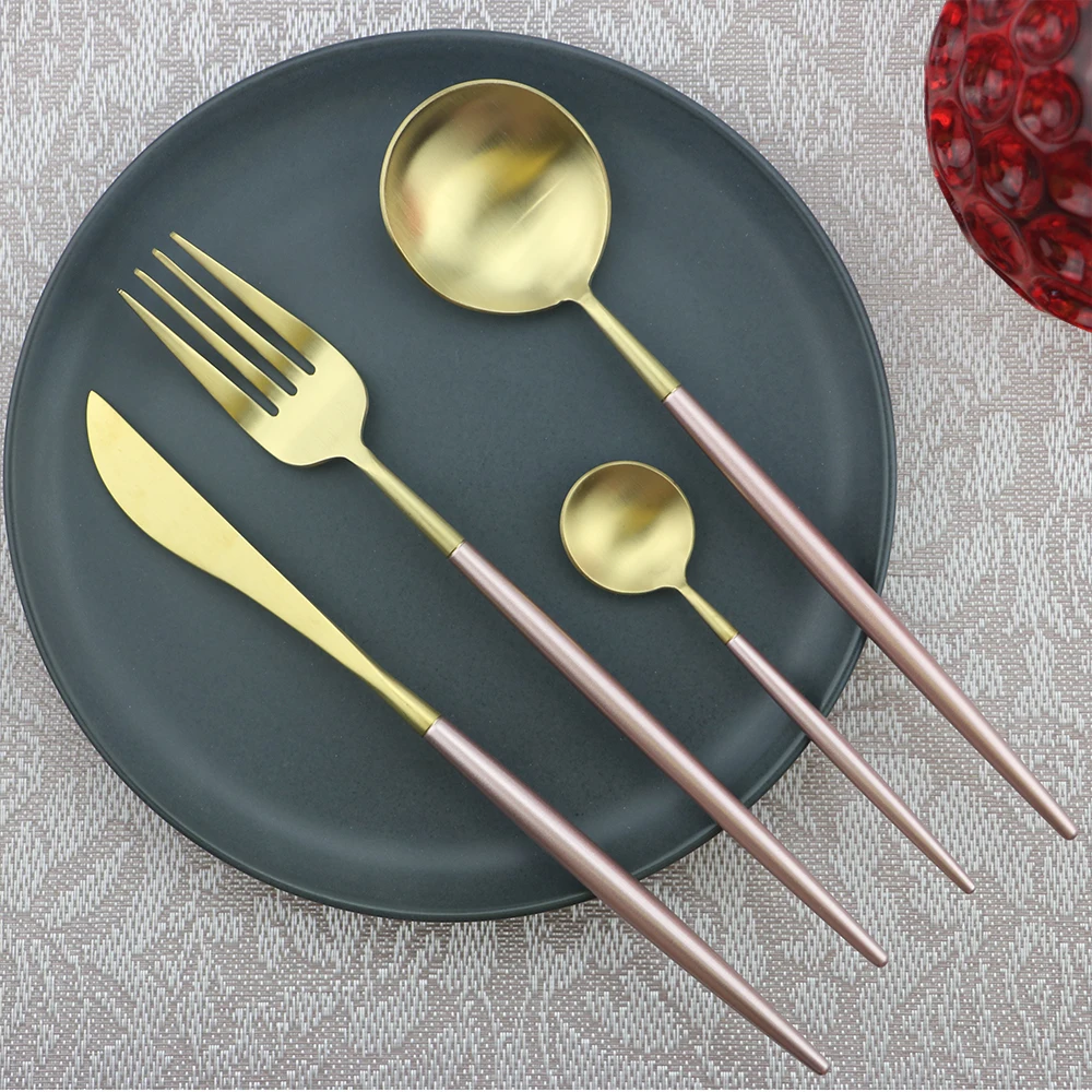 Gold Dinnerware Set 304 Stainless Steel Flatware Set Colorful Cutlery Set Kitchen Western Tableware Fork Knife Scoop Silverware
Gold Dinnerware Set 304 Stainless Steel Flatware Set Colorful Cutlery Set Kitchen Western Tableware Fork Knife Scoop Silverware