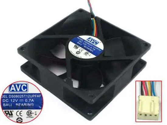 AVC DS08025T12UPFAF серверный охлаждающий вентилятор DC 12 В 0,7a 80x80x25 мм 4-проводной
AVC DS08025T12UPFAF серверный охлаждающий вентилятор DC 12 В 0,7a 80x80x25 мм 4-проводной