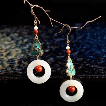 to act the role of earrings s925 pure silver ornaments women's royal court wind long hetian jade pendant earrings
to act the role of earrings s925 pure silver ornaments women's royal court wind long hetian jade pendant earrings