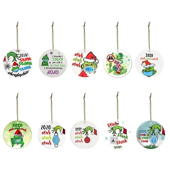 

Cute Christmas Ornament 2020 Stink Stank Stunk Face Cover Personalize Hanging Pendant Cartoon Handmade Hanging Decoration Xmas
