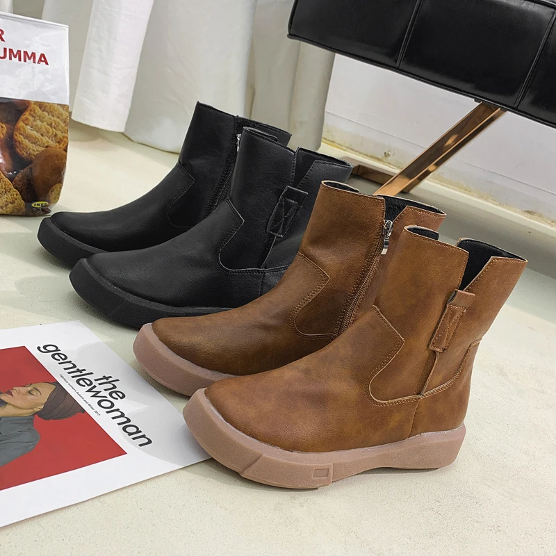 AARDIMI 2019 Spring/Autumn Women Ankle Boots Rubber Shoes Woman Zipper Soft Flat With Boots Causal Round Toe Female Shoes
AARDIMI 2019 Spring/Autumn Women Ankle Boots Rubber Shoes Woman Zipper Soft Flat With Boots Causal Round Toe Female Shoes