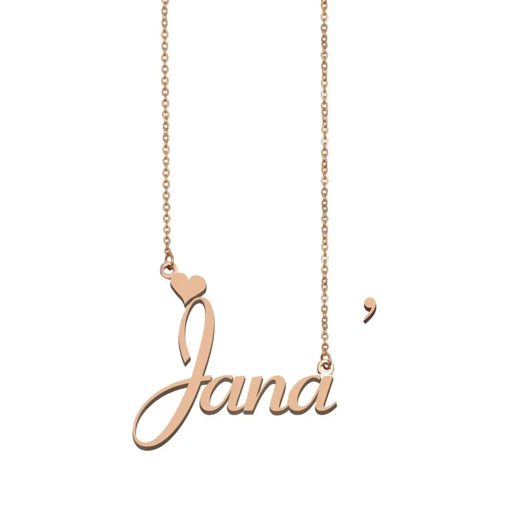 

Jana Name Necklace Custom Nameplate Pendant for Women Girls Best Friends Birthday Wedding Christmas Mother Days Gift