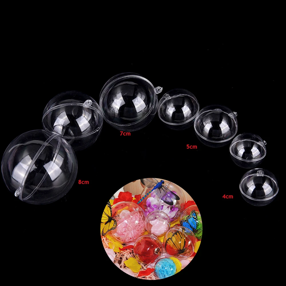1PC 4-8cm Christmas Transparent Plastic Candy Box Bauble Xmas Ball Ornaments Tree Fillable Hanging New Clear Balls Home Decor
1PC 4-8cm Christmas Transparent Plastic Candy Box Bauble Xmas Ball Ornaments Tree Fillable Hanging New Clear Balls Home Decor