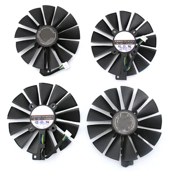 Graphics Card Fan Replacement 4PIN Video Card Cooling Fans for ASUS DUAL-RX580-8G Repair Parts
