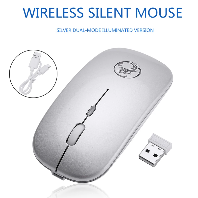 Pohiks 1pc 2.4G RGB Wireless Computer Mouse Silent Rechargeable Ergonomic Mause With LED Backlit USB Optical Mice For PC Laptop
Pohiks 1pc 2.4G RGB Wireless Computer Mouse Silent Rechargeable Ergonomic Mause With LED Backlit USB Optical Mice For PC Laptop