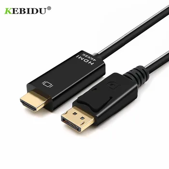 

KEBIDU 1.8M/6FT 1M/3.28FT DisplayPort Display Port DP Male to HDMI Male M/M Cable Adapter 4K 60hz for HDTV Projector Laptop PC