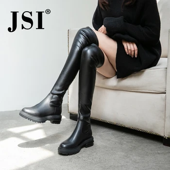 JSI Women Boots Over The Knee Genuine Leather Round Toe Zip Square Heel Med Heel Ladies Shoes Solid Handmade Women Boots jo311
JSI Women Boots Over The Knee Genuine Leather Round Toe Zip Square Heel Med Heel Ladies Shoes Solid Handmade Women Boots jo311