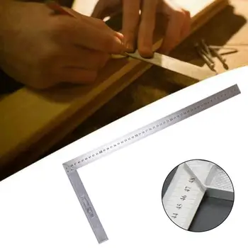 Stainless Steel 90 Degree Angle Ruler Measuring Tool Metric Mitre Square Ruler Carpenter Woodwork Tools
Stainless Steel 90 Degree Angle Ruler Measuring Tool Metric Mitre Square Ruler Carpenter Woodwork Tools