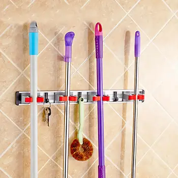 3/4 Position Wall Mounted Mop Holder Kitchen Organizer Multi-function Hook Garage Storage Rack Kitchen Gadgets Organizer
3/4 Position Wall Mounted Mop Holder Kitchen Organizer Multi-function Hook Garage Storage Rack Kitchen Gadgets Organizer