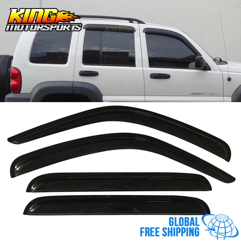 Подходит 02-07 Jeep Liberty тонкий Стиль окна набор дым/тонированные акриловые