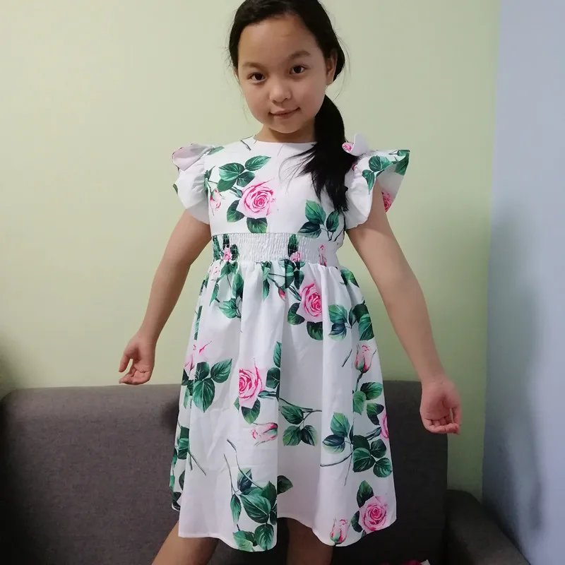 2020 New Girl's Vacation Style Beach Rose Dress Green Leaf Sling Cotton Dress summer
2020 New Girl's Vacation Style Beach Rose Dress Green Leaf Sling Cotton Dress summer