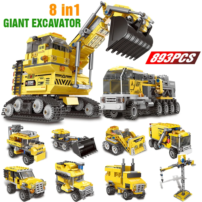 Technical BLOCK City Engineering Bulldozer Crane Legoing Technic Car Truck Excavator Blocks Bricks Construction 8 IN 1 Toys
Technical BLOCK City Engineering Bulldozer Crane Legoing Technic Car Truck Excavator Blocks Bricks Construction 8 IN 1 Toys