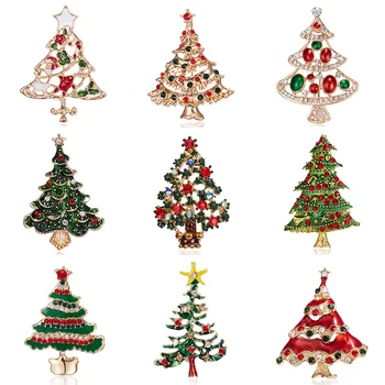 New Christmas Tree Brooches for Women Rhinestone Inlay Festival Brooch Pins Gift Winter Coat Cap Brooch New Year Fashion Jewelry
New Christmas Tree Brooches for Women Rhinestone Inlay Festival Brooch Pins Gift Winter Coat Cap Brooch New Year Fashion Jewelry