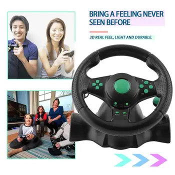 Racing Game Steering Wheel For XBOX 360 PS2 For PS3 Computer USB Car Steering-Wheel 180 Degree Rotation Vibration With Pedals
Racing Game Steering Wheel For XBOX 360 PS2 For PS3 Computer USB Car Steering-Wheel 180 Degree Rotation Vibration With Pedals