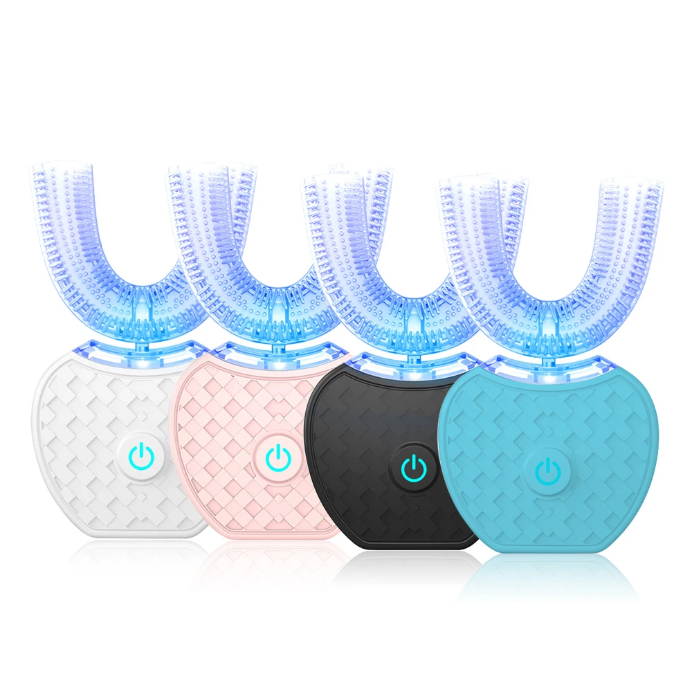 New 360 Degrees Intelligent Automatic Sonic Electric Toothbrush USB Rechargeable Ultrasonic U Shape 4 Modes Timer Blue Light
New 360 Degrees Intelligent Automatic Sonic Electric Toothbrush USB Rechargeable Ultrasonic U Shape 4 Modes Timer Blue Light