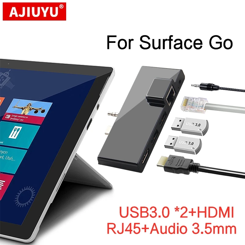 AJIUYU USB C HUB For Microsoft Surface Go Go2 USB 3.0 to HDMI RJ45 3.5mm Audio Adapter Dock USB-C Hub Multi USB3.0 Splitter
AJIUYU USB C HUB For Microsoft Surface Go Go2 USB 3.0 to HDMI RJ45 3.5mm Audio Adapter Dock USB-C Hub Multi USB3.0 Splitter