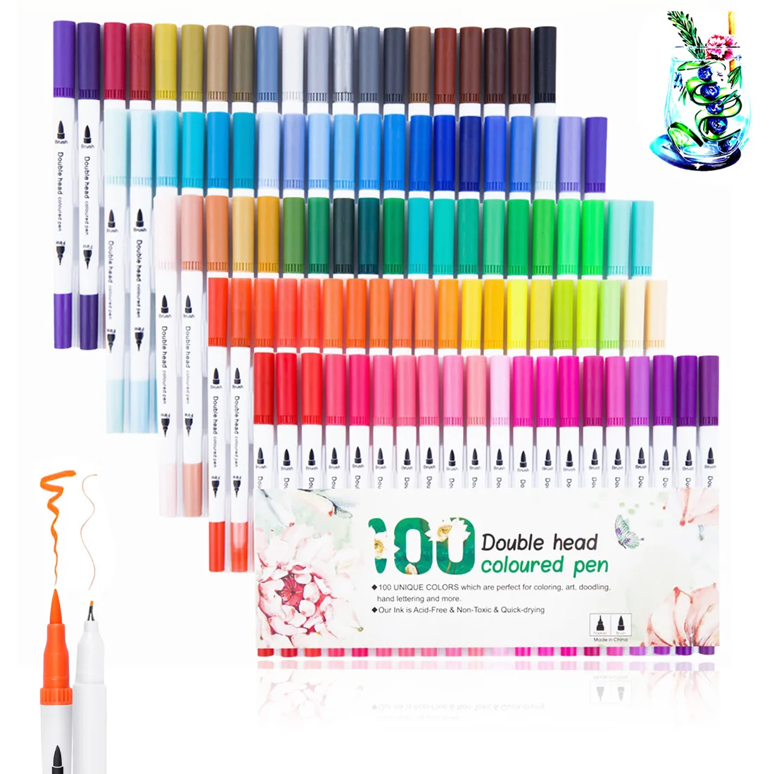 Colors StraightGel Pen Set 48/100 Colourful Creative Modelling Artistic Fontmild Liner Brush Pen
Colors StraightGel Pen Set 48/100 Colourful Creative Modelling Artistic Fontmild Liner Brush Pen