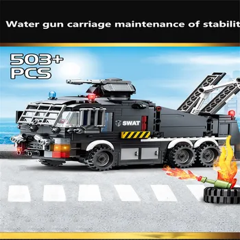 503Pcs Building Blocks Water Guning Carriage Maintenance of Stability Vehicle Blocks Educational Toys for Children
503Pcs Building Blocks Water Guning Carriage Maintenance of Stability Vehicle Blocks Educational Toys for Children
