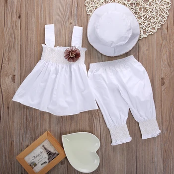 Pudcoco 2020 0-24M Princess Baby Kids Girls seeveless flower white loose top Dress+Pants+Hat 3pcs Wedding Party Suits Outfits
Pudcoco 2020 0-24M Princess Baby Kids Girls seeveless flower white loose top Dress+Pants+Hat 3pcs Wedding Party Suits Outfits