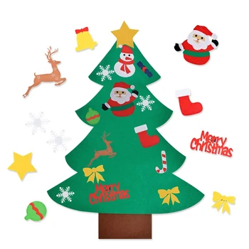 Felt Christmas Tree, DIy Christmas Tree Decoration Hanging Deco for Kids Christmas Gift with 30PCS Christmas Ornament Wall Hangi 
Felt Christmas Tree, DIy Christmas Tree Decoration Hanging Deco for Kids Christmas Gift with 30PCS Christmas Ornament Wall Hangi