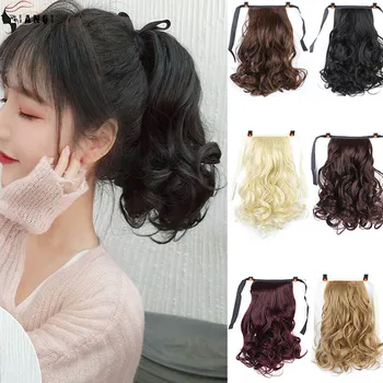 DIANQI short curly hair natural tail clip in synthetic heat resistant ponytail hair extensions hairpiece for women 
DIANQI short curly hair natural tail clip in synthetic heat resistant ponytail hair extensions hairpiece for women
