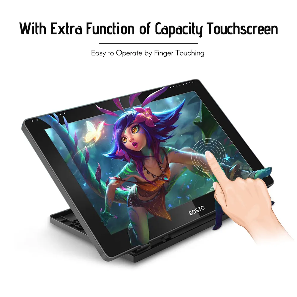 BOSTO Aritist Graphics Drawing Tablet Display 16HD 15.6 Inch Monitor Pressure Level with Rechargeable Stylus Pen/ 16GB USB Disk
BOSTO Aritist Graphics Drawing Tablet Display 16HD 15.6 Inch Monitor Pressure Level with Rechargeable Stylus Pen/ 16GB USB Disk