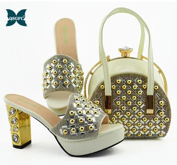 white Color High Quality New Design African Women Shoes Matching Bag Set in Heels with Shinning Crystal for Royal Party 
white Color High Quality New Design African Women Shoes Matching Bag Set in Heels with Shinning Crystal for Royal Party
