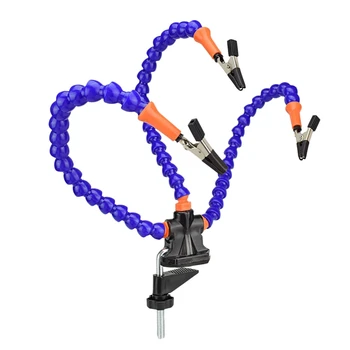 HHO-Bench Vise Table Clamp Soldering Station with 3pc Flexible Arms Soldeirng Iron Holder PCB Welding Repair Third Hand Tool
HHO-Bench Vise Table Clamp Soldering Station with 3pc Flexible Arms Soldeirng Iron Holder PCB Welding Repair Third Hand Tool