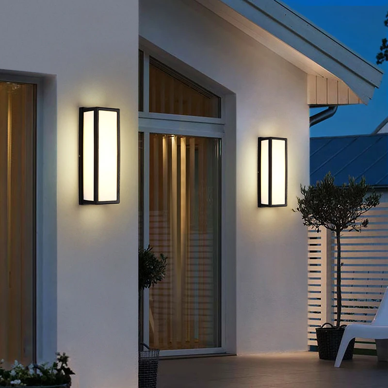 

18W LED Outdoor Wall Light Modern LED Aluminum Wall Lamp Waterproof Garden Porch Patio Aside Front Door Sconce Wall Lighting