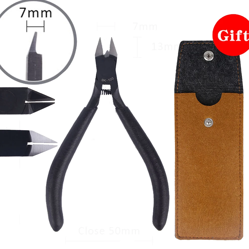 SK-100 Oblique Mouth Industrial Electronic Cutting Pliers Stainless Steel Clamp Europen Style Model Tobacco Wire Cutters Plier
SK-100 Oblique Mouth Industrial Electronic Cutting Pliers Stainless Steel Clamp Europen Style Model Tobacco Wire Cutters Plier