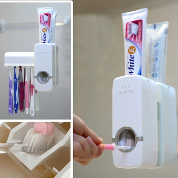 Bathroom Accessories Set Toothbrush Holder Automatic Toothpaste Dispenser Holder Toothbrush Wall Mount Rack Bathroom Tools Set
Bathroom Accessories Set Toothbrush Holder Automatic Toothpaste Dispenser Holder Toothbrush Wall Mount Rack Bathroom Tools Set