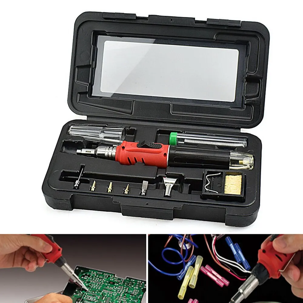 10 in 1 Soldering Iron Set Soldering Iron Professional Butane Gas Iron Welding Torch Kit Tool Butane Soldering Iron Torch
10 in 1 Soldering Iron Set Soldering Iron Professional Butane Gas Iron Welding Torch Kit Tool Butane Soldering Iron Torch
