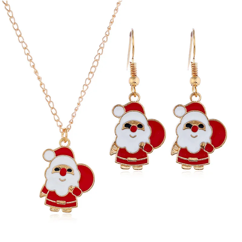 Accessories Europe And America Cute Cartoon Oil Drop Color Santa Claus Gift Earrings And Necklace Set
Accessories Europe And America Cute Cartoon Oil Drop Color Santa Claus Gift Earrings And Necklace Set