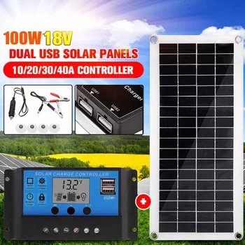 100W 18V Portable Solar Panel Double USB Power Bank Board External Battery Charging Solar Cell Board Crocodile Clips Car charger
100W 18V Portable Solar Panel Double USB Power Bank Board External Battery Charging Solar Cell Board Crocodile Clips Car charger
