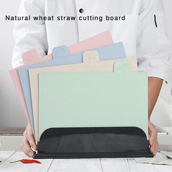4PCS/set Natural Wheat Straw Cutting Board Vegetable/Fruit/Meats/Bread Chopping Boards with Storage Base Kitchen Cooking Tool
4PCS/set Natural Wheat Straw Cutting Board Vegetable/Fruit/Meats/Bread Chopping Boards with Storage Base Kitchen Cooking Tool