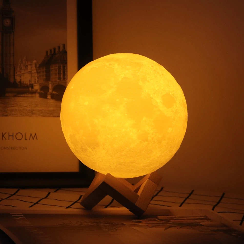 Индивидуальная индивидуальная 3D печать Луна Новинка лусветильник свет USB