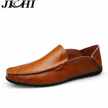 JICHI New Men Shoes Genuine Leather Casual Brown Men's Loafers Leather Non-slip Waterproof Mocassin Men Large Size 48 Footwear
JICHI New Men Shoes Genuine Leather Casual Brown Men's Loafers Leather Non-slip Waterproof Mocassin Men Large Size 48 Footwear
