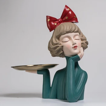 BOWKNOT GIRL ART SCULPTURE DECORATIONS FIGURE FRUIT PLATE STATUE LUXURIOUS RESIN CRAFT MODERN HOME DECORATIONS ORNAMENT R4738
BOWKNOT GIRL ART SCULPTURE DECORATIONS FIGURE FRUIT PLATE STATUE LUXURIOUS RESIN CRAFT MODERN HOME DECORATIONS ORNAMENT R4738