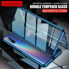 Чехол с двойным стеклом для Xiaomi 8 9 SE 9T CC9 Pro CC9E Note 10 Max3 Mix 2s 3 360 магнитный чехол для Redmi 7 8 Note 8T K20 K30 Pro(China)
