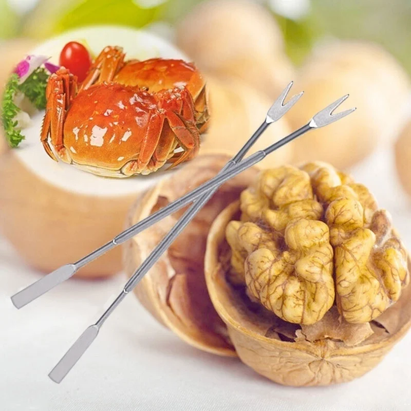 Practical Olive Seafood Crab Lobster Fork Picks Handy Helper Nutcracker Needle Stainless Steel Food Forks High Quality Tools
Practical Olive Seafood Crab Lobster Fork Picks Handy Helper Nutcracker Needle Stainless Steel Food Forks High Quality Tools