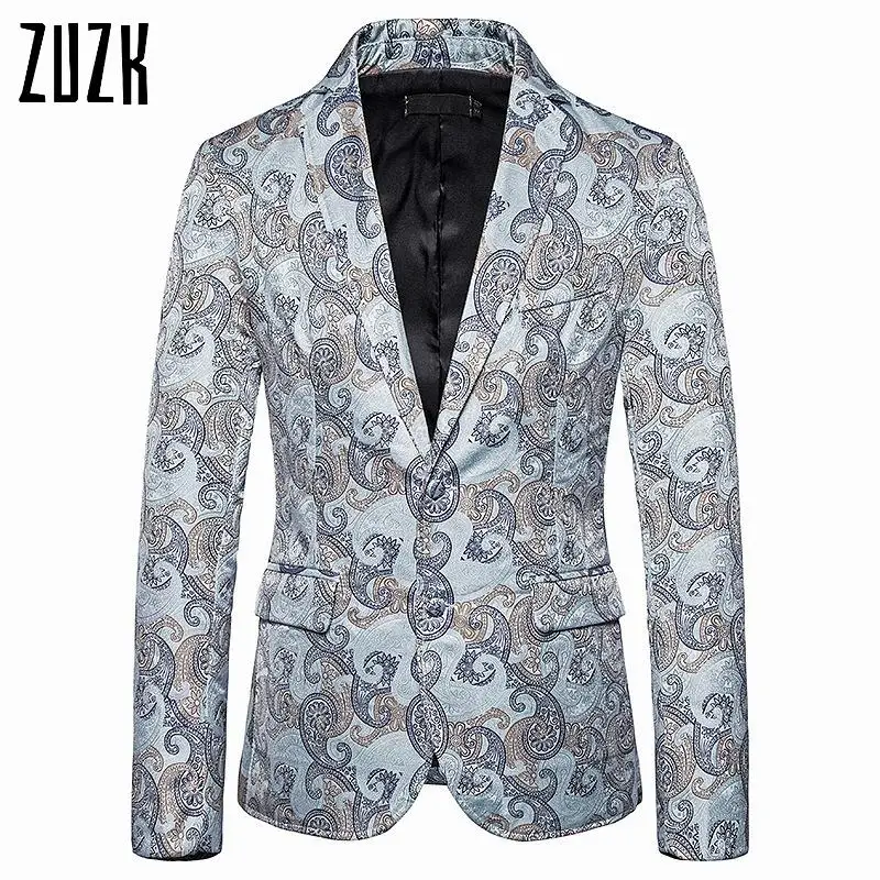 ZUZK Mens Blazer Jacket Slim Fit Black Paisley Men Suit Jacket Autumn New Single Breasted Blazer Men Wedding Prom Blazer Hombre
ZUZK Mens Blazer Jacket Slim Fit Black Paisley Men Suit Jacket Autumn New Single Breasted Blazer Men Wedding Prom Blazer Hombre