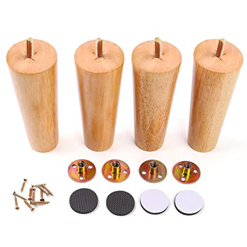 Furniture Legs Solid Wood Sofa Replacement Leg for Coffee Table Cabinet,100% Oak, Set of 4
Furniture Legs Solid Wood Sofa Replacement Leg for Coffee Table Cabinet,100% Oak, Set of 4