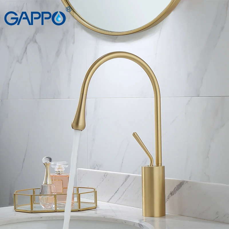 GAPPO basin faucets Brushed gold bathroom faucet for bath basin mixer tall taps waterfall mixer modern sink faucet torneira
GAPPO basin faucets Brushed gold bathroom faucet for bath basin mixer tall taps waterfall mixer modern sink faucet torneira