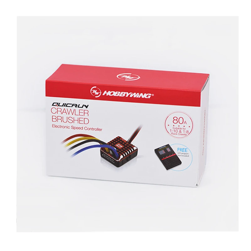 RC Crawler Car QUICRUN 1080 80A Waterproof Brushed ESC Speed Controller with Program Card for TRX4 Axial SCX10 90046
RC Crawler Car QUICRUN 1080 80A Waterproof Brushed ESC Speed Controller with Program Card for TRX4 Axial SCX10 90046