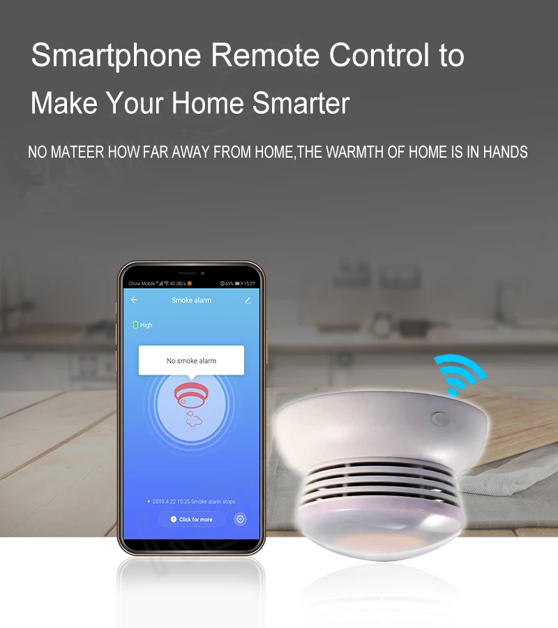 Tuya WIFI Smoke Detector smoke sensor Fire Protection Alarm Sensor with battery Wireless Operated Smart Life Home Security
Tuya WIFI Smoke Detector smoke sensor Fire Protection Alarm Sensor with battery Wireless Operated Smart Life Home Security