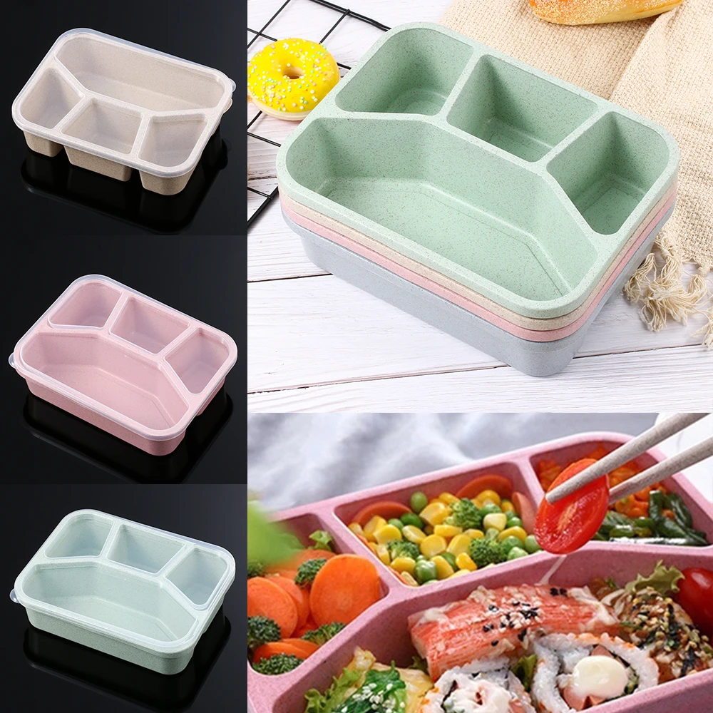 1PC Portable 4 Grids Wheat Straw Lunch Box Microwave Oven Food Container Sealed Leak-Proof Lunch Bag Picnic Kitchen Supplies
1PC Portable 4 Grids Wheat Straw Lunch Box Microwave Oven Food Container Sealed Leak-Proof Lunch Bag Picnic Kitchen Supplies