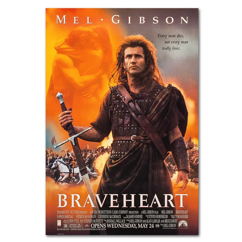 Настенный плакат в классическом фильме Braveheart 1995 плакаты виде фильма Love