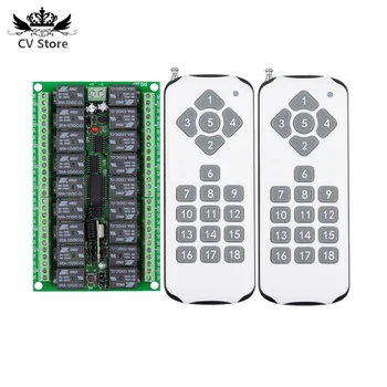 DC 12V 18 CH Relay Wireless Remote Switch 18CH Relay Receiver 18 Button Remote Transmitter RX TX ASK Light Lamp Smart Home
DC 12V 18 CH Relay Wireless Remote Switch 18CH Relay Receiver 18 Button Remote Transmitter RX TX ASK Light Lamp Smart Home