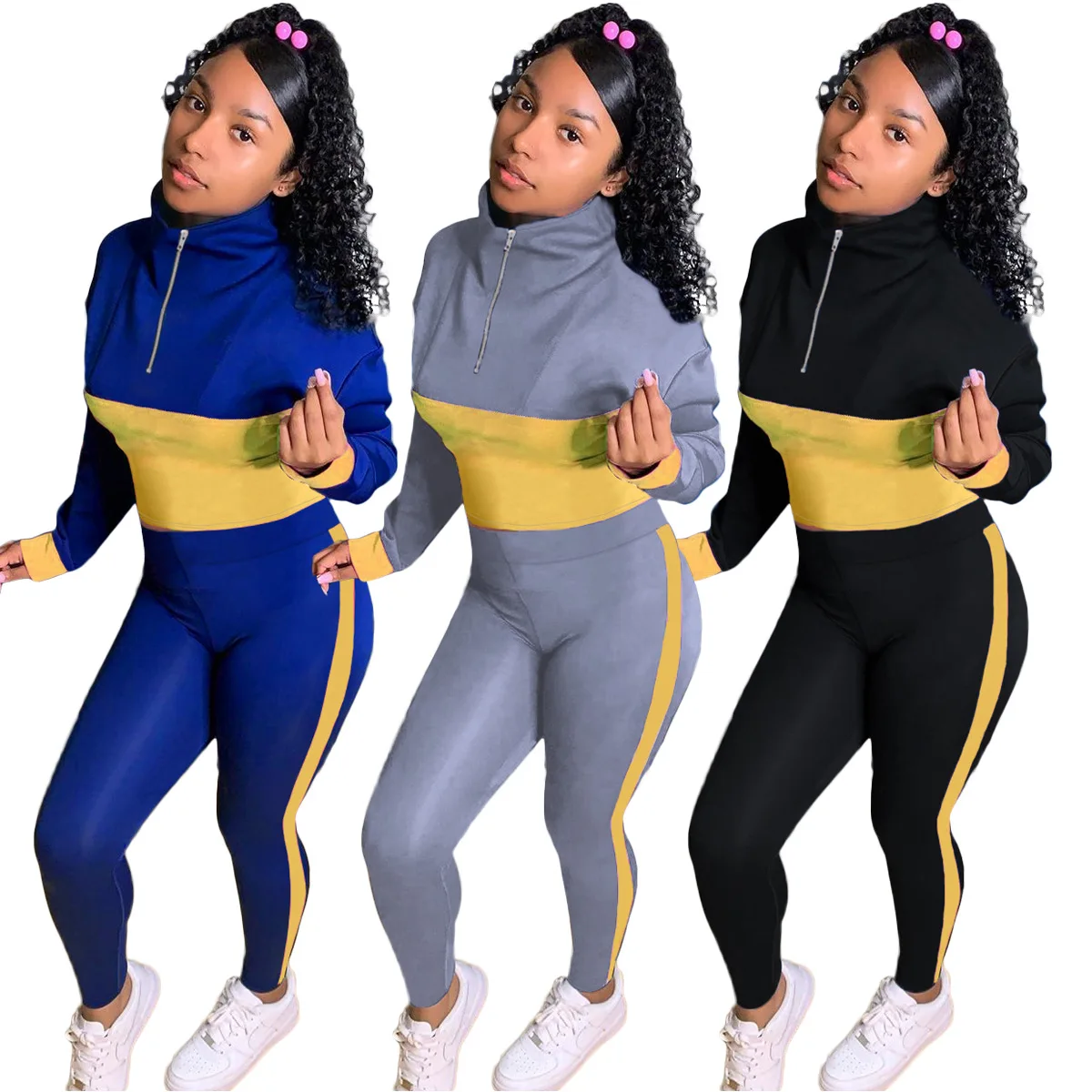 Street Patchwork Sweatsuit Women's Set Long Sleeve Tops Legging Pants Set Active Tracksuit Two Piece Fitness Outfit Set
Street Patchwork Sweatsuit Women's Set Long Sleeve Tops Legging Pants Set Active Tracksuit Two Piece Fitness Outfit Set