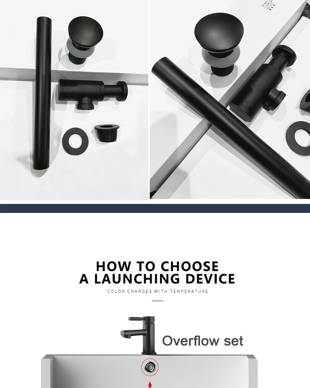 Generic Basin Drain Siphon Bathroom Sink Bottle Modern Pop Up Filter